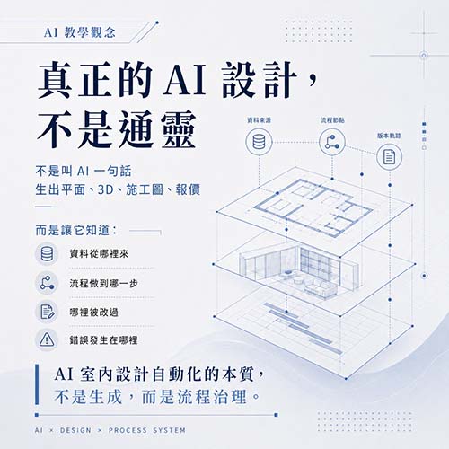 從生成幻覺到流程治理：AI 室內設計自動化的認識論轉向